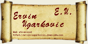 Ervin Ugarković vizit kartica